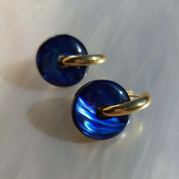 Candy Earrings in Blue sea Pearl